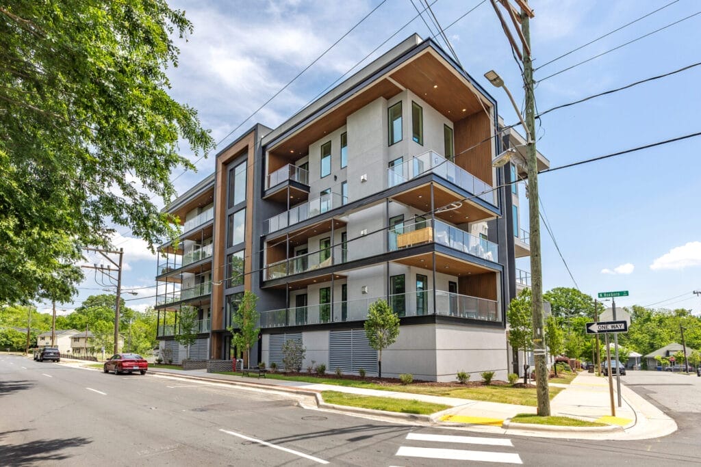 Exterior of Building One from the ground